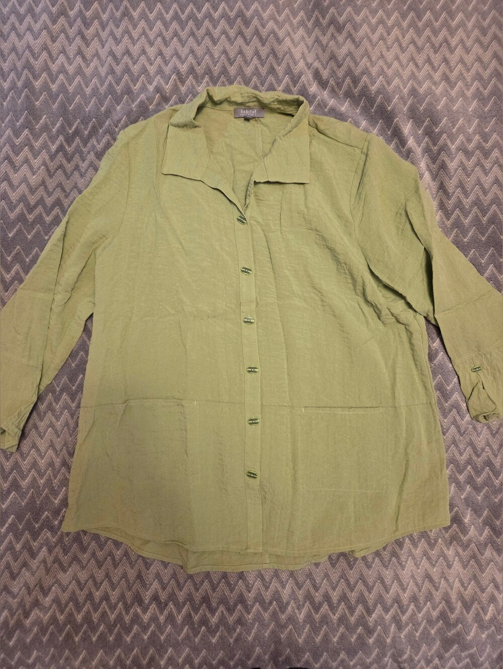 Habitat Green Button Up Shirt